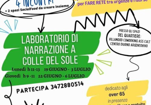 Locandina Del Laboratorio Di Narrazione A Colle Del Sole