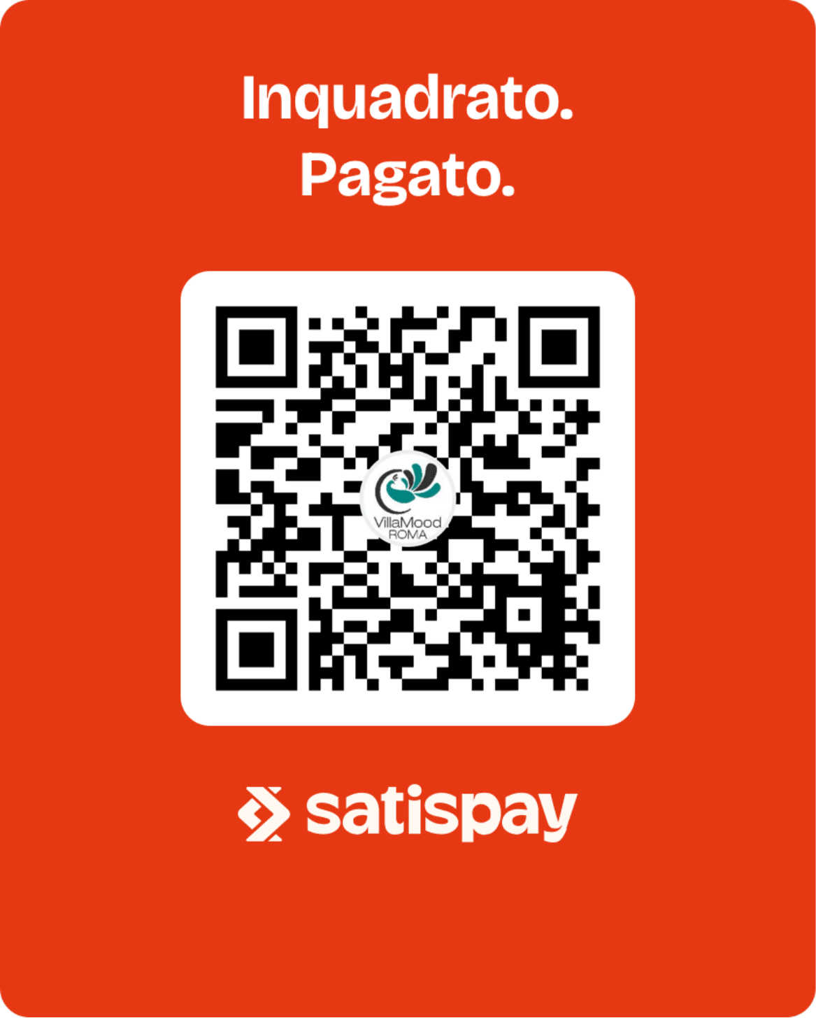 Inquadra il QR Code per donare a Villamood